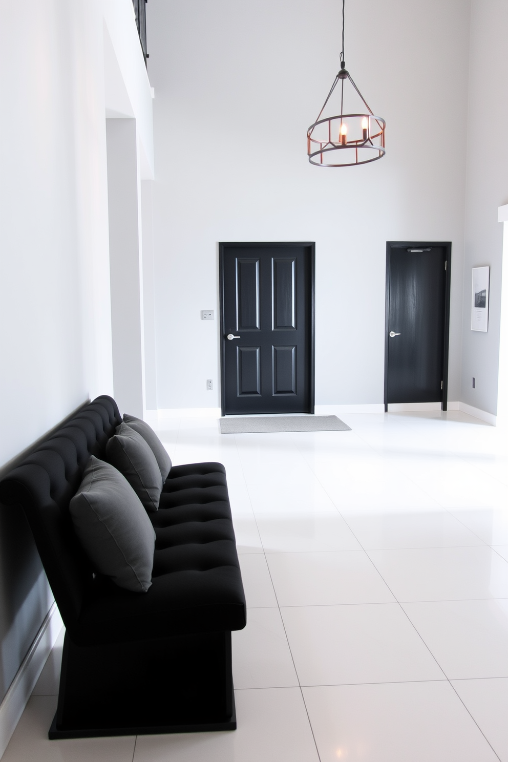 Black Foyer Design Ideas 4