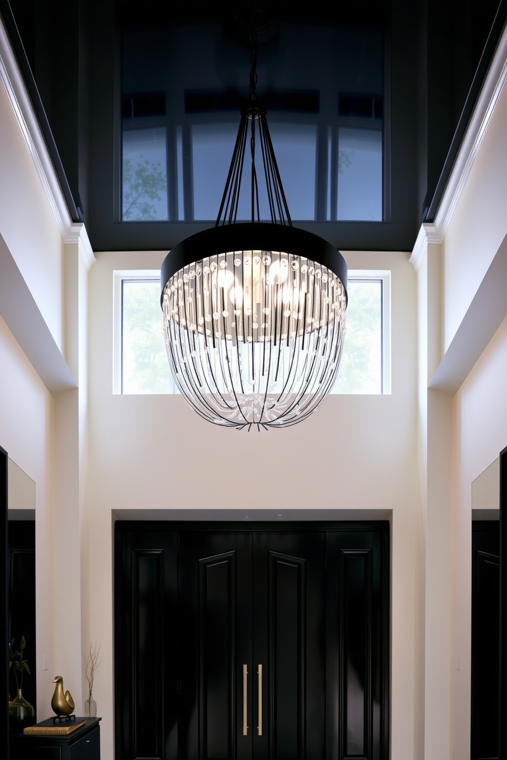 Black Foyer Design Ideas 5