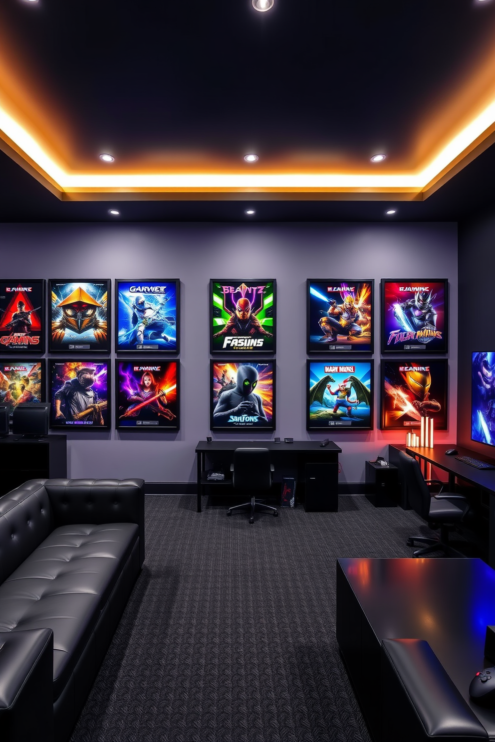 Black Game Room Design Ideas 10