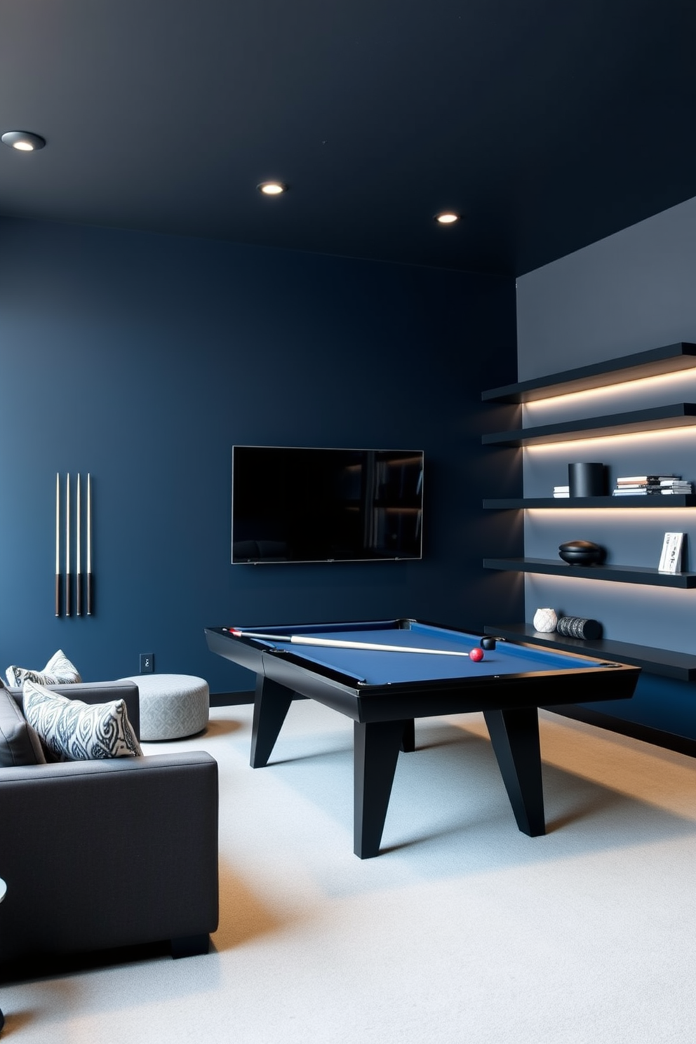 Black Game Room Design Ideas 16