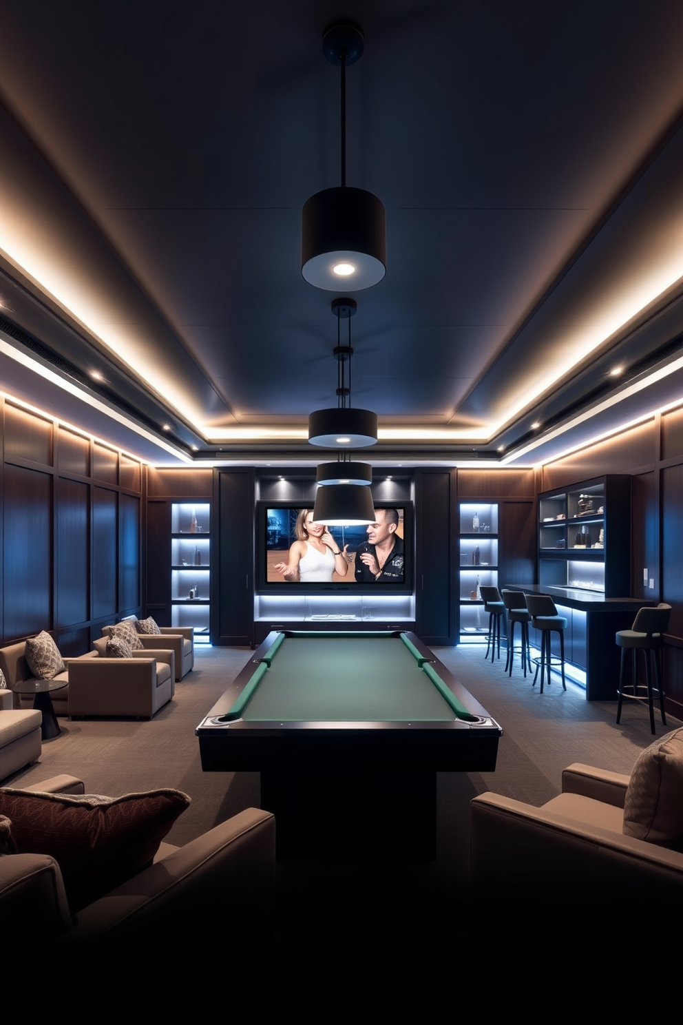 Black Game Room Design Ideas 19