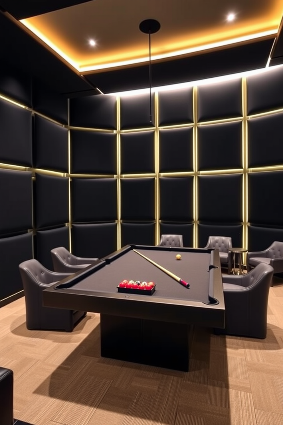 Black Game Room Design Ideas 22