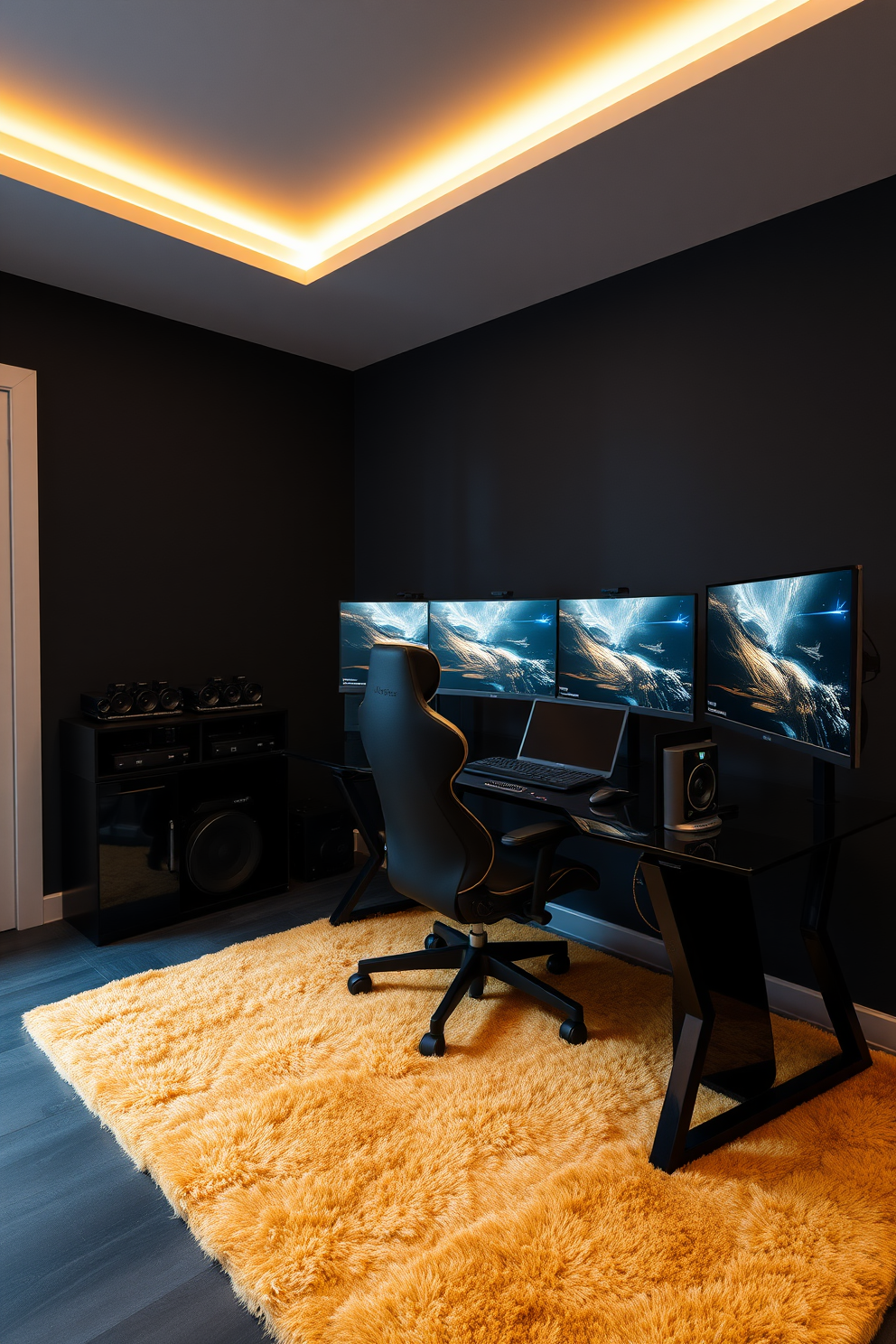 Black Game Room Design Ideas 9