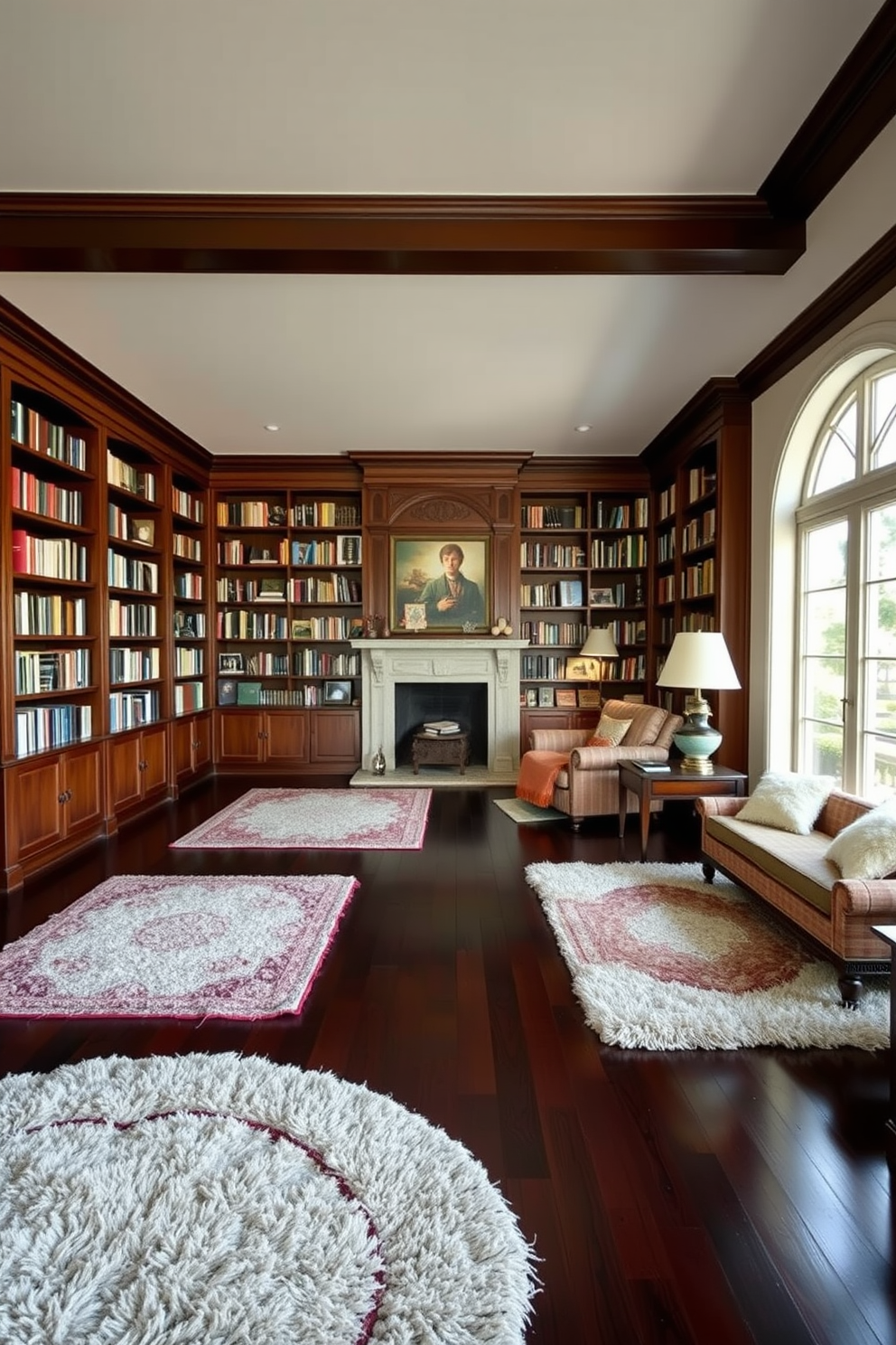 Black Home Library Design Ideas 12