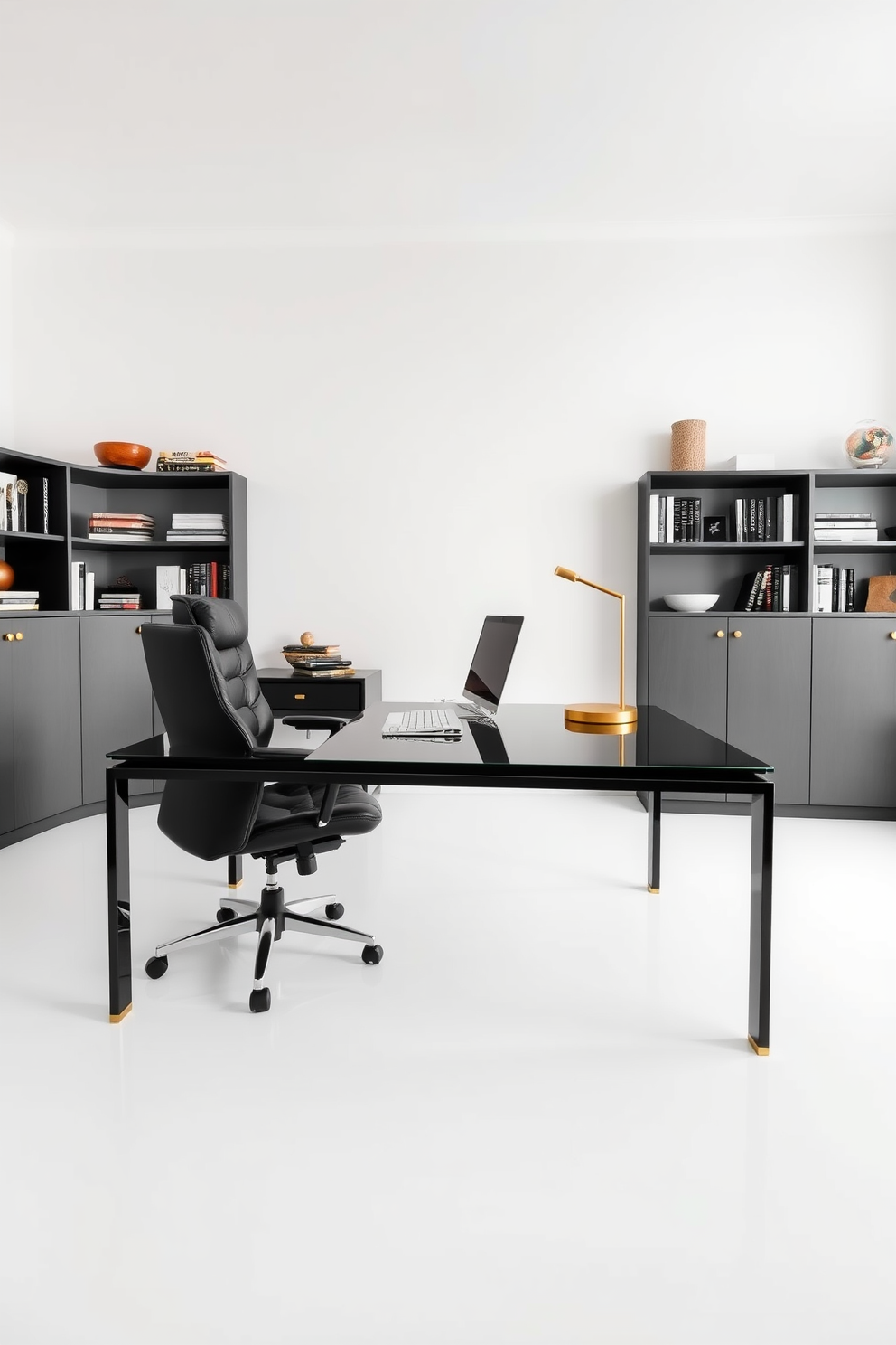 Black Home Office Design Ideas 1