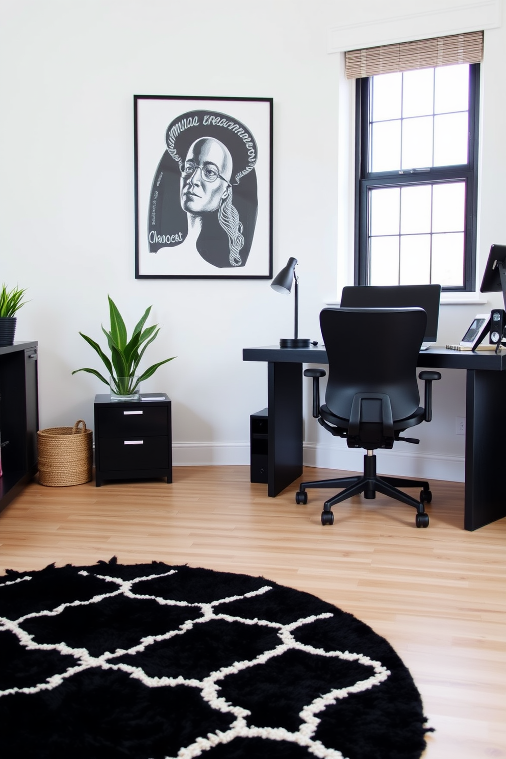 Black Home Office Design Ideas 10