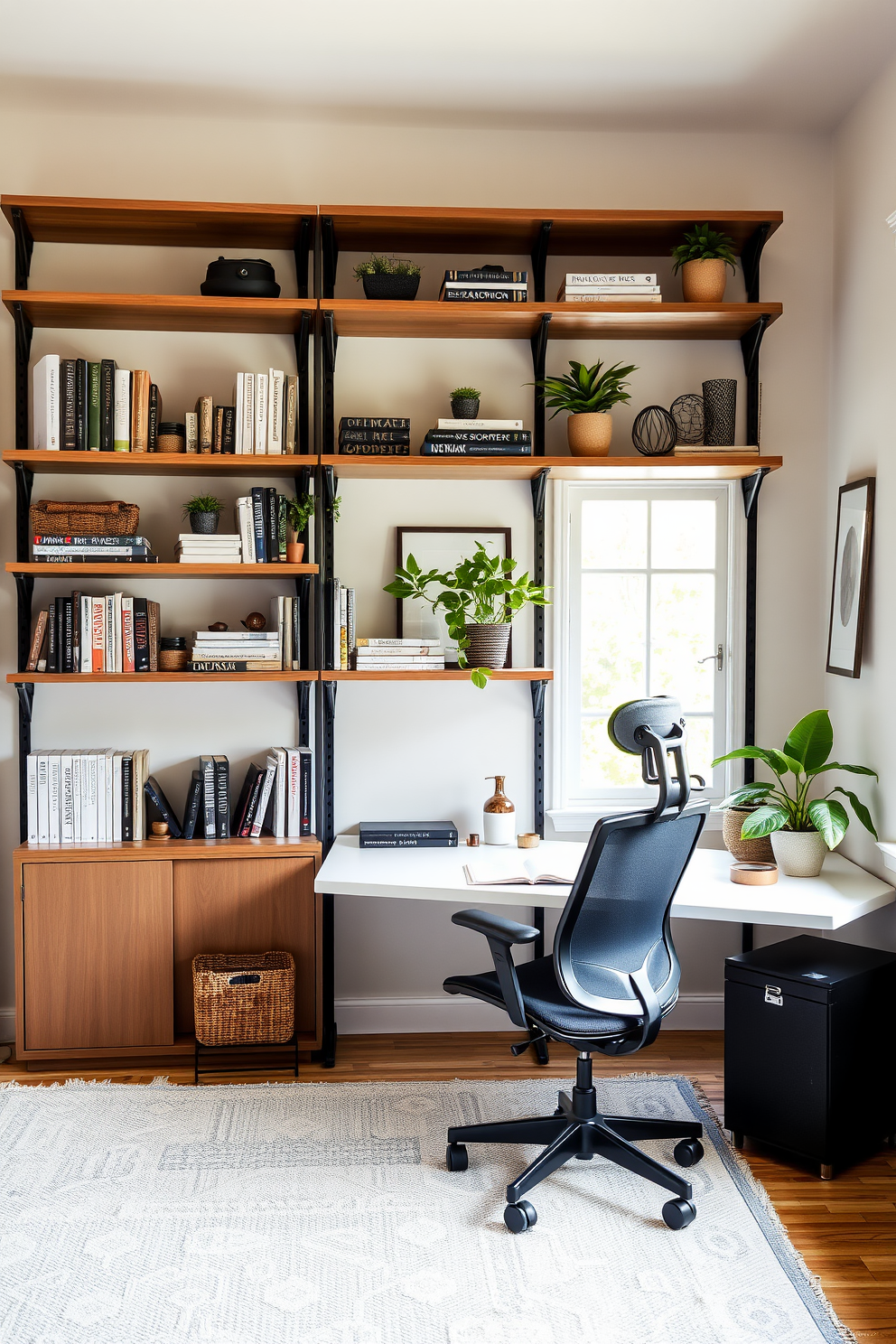 Black Home Office Design Ideas 12