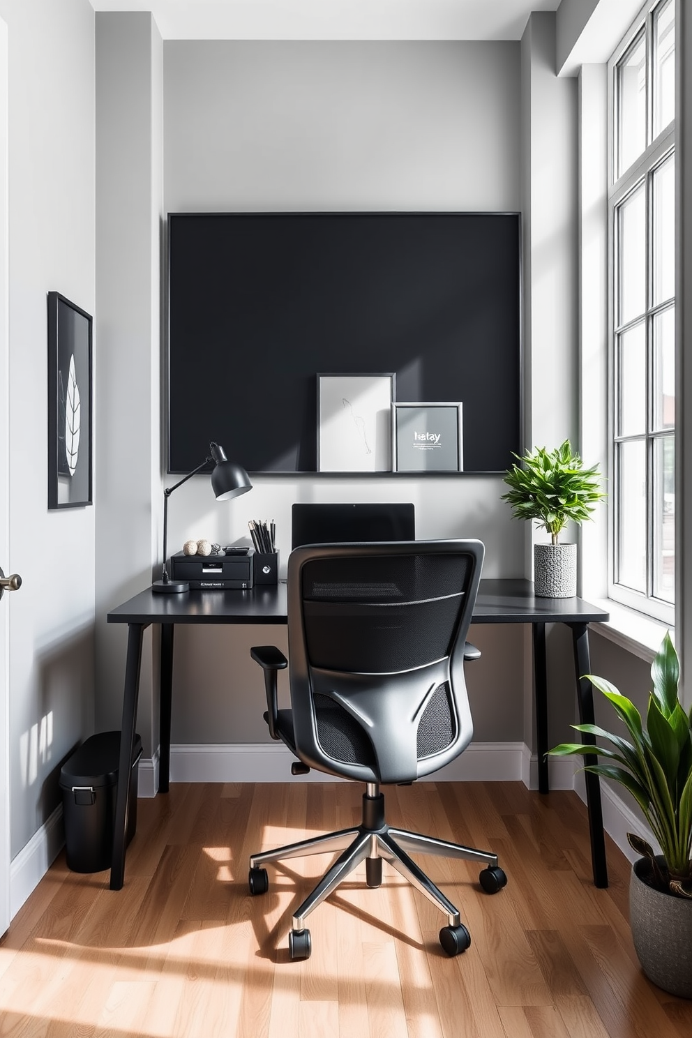 Black Home Office Design Ideas 16