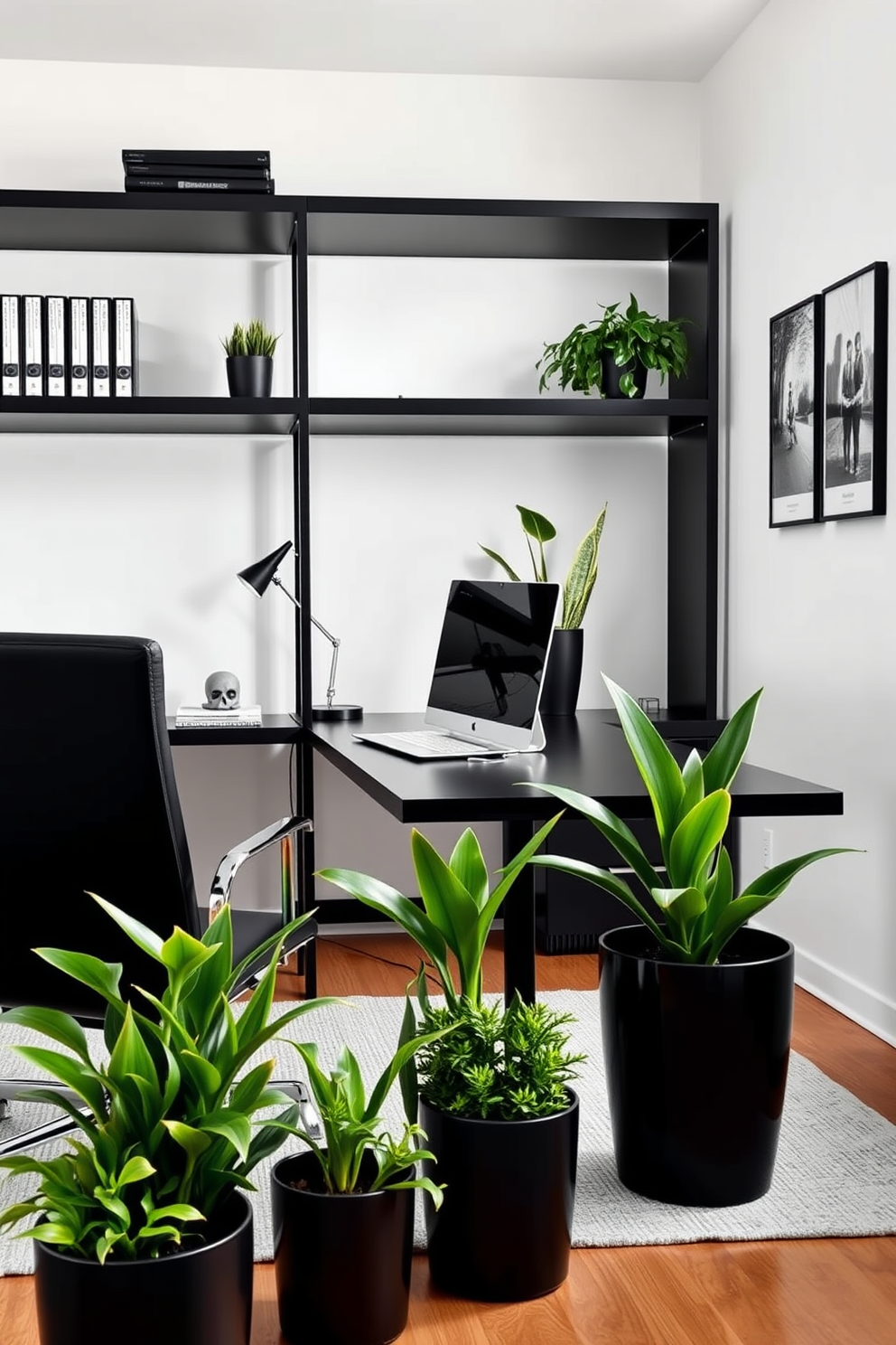 Black Home Office Design Ideas 20