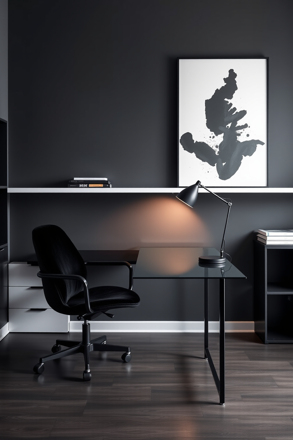 Black Home Office Design Ideas 29