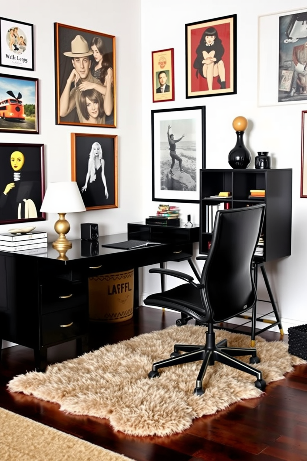 Black Home Office Design Ideas 30