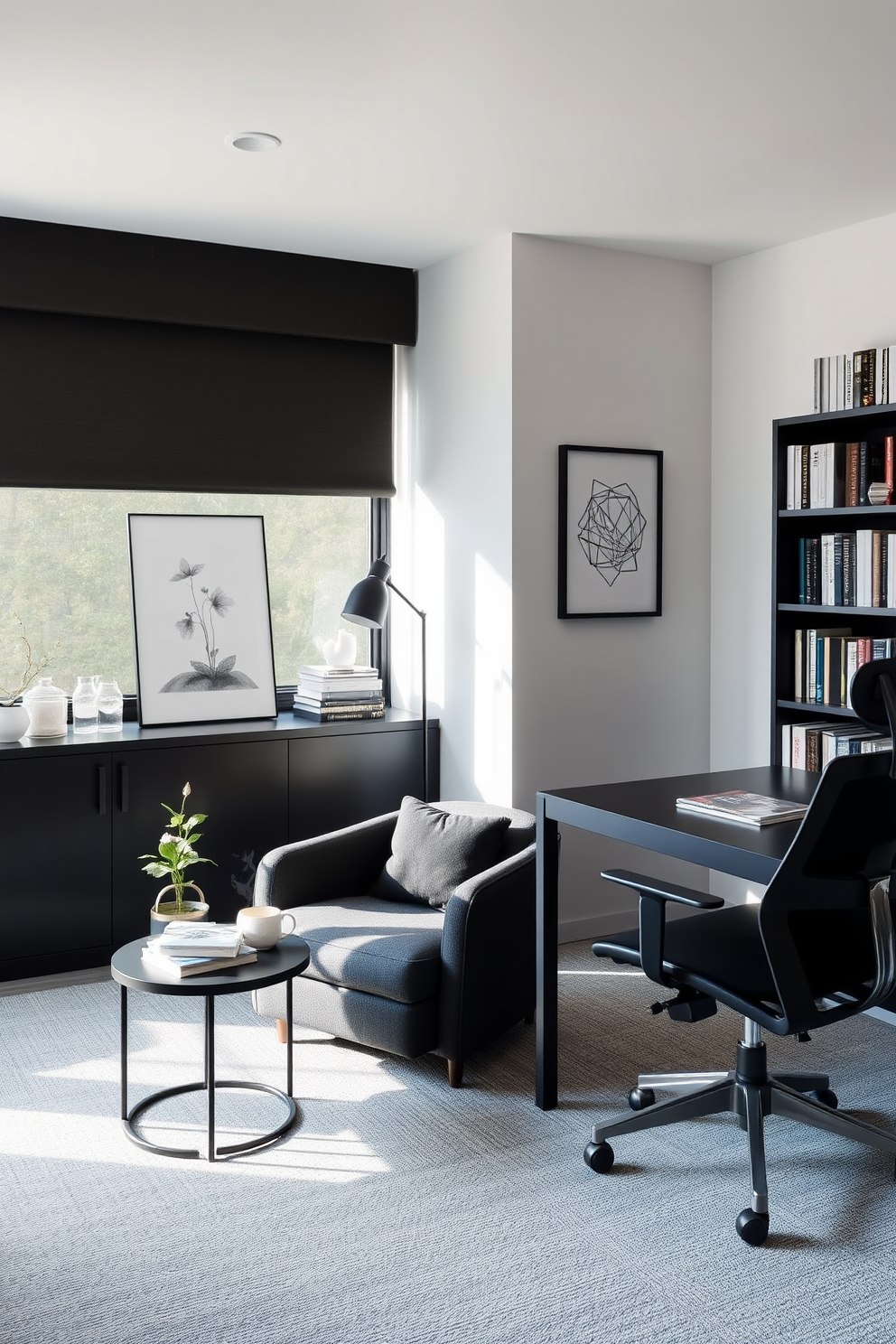 Black Home Office Design Ideas 5