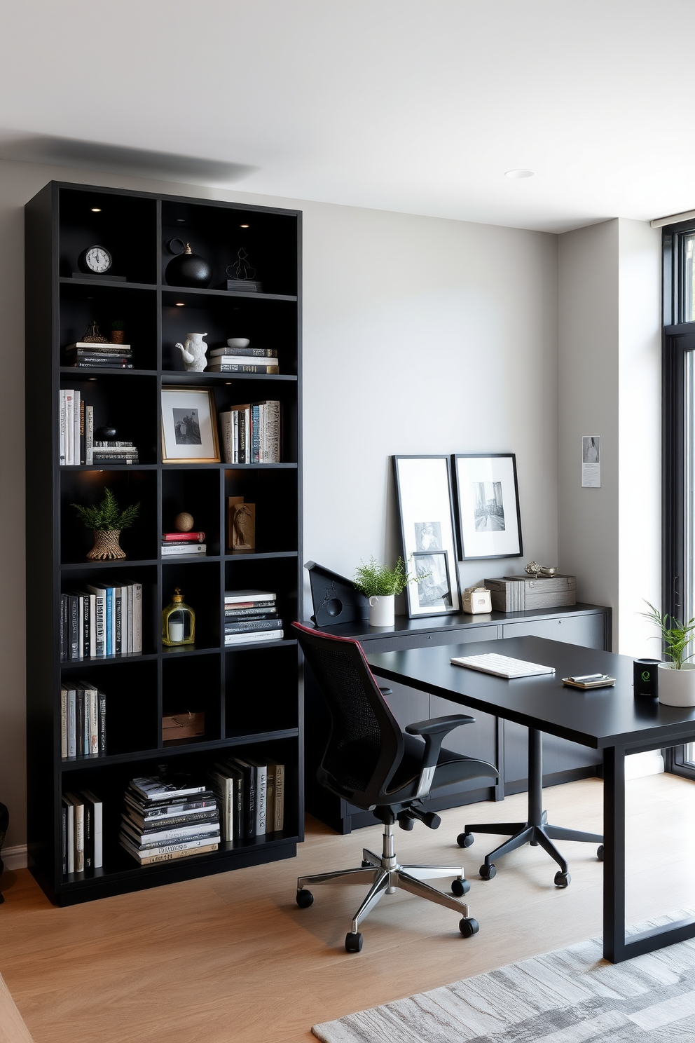 Black Home Office Design Ideas 7