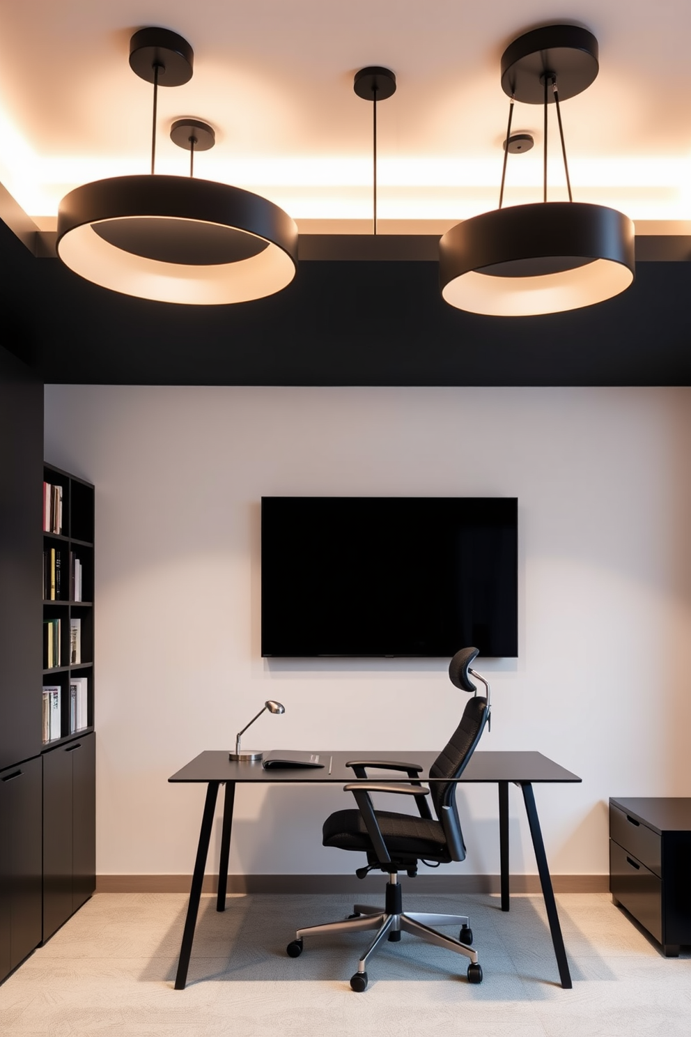 Black Home Office Design Ideas 8