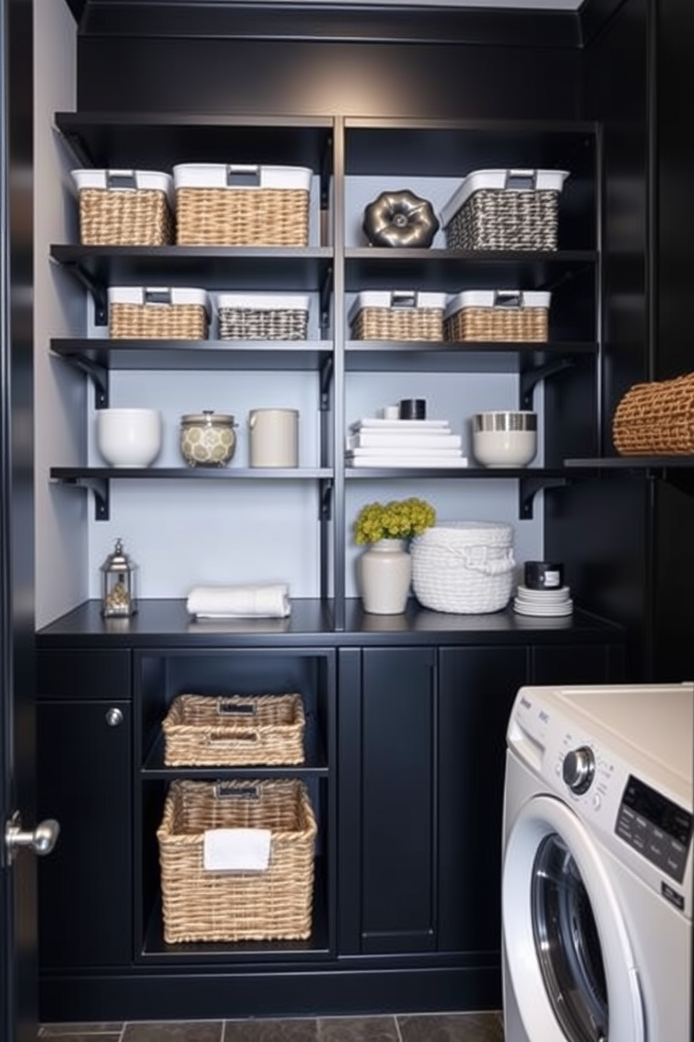 Black Laundry Room Design Ideas 10