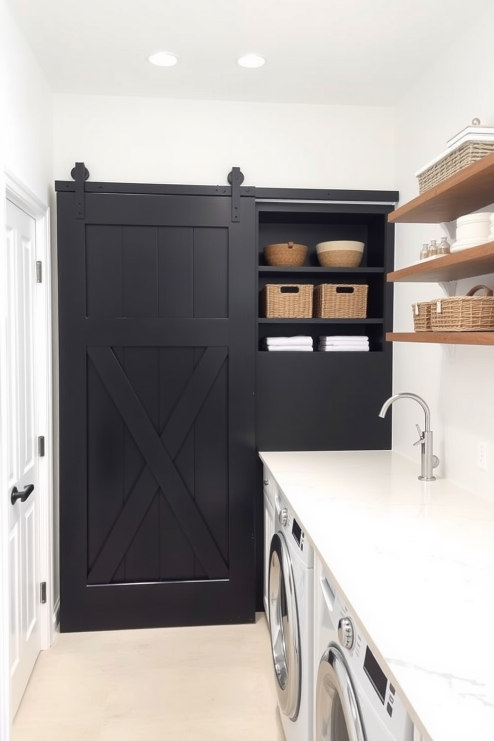 Black Laundry Room Design Ideas 13