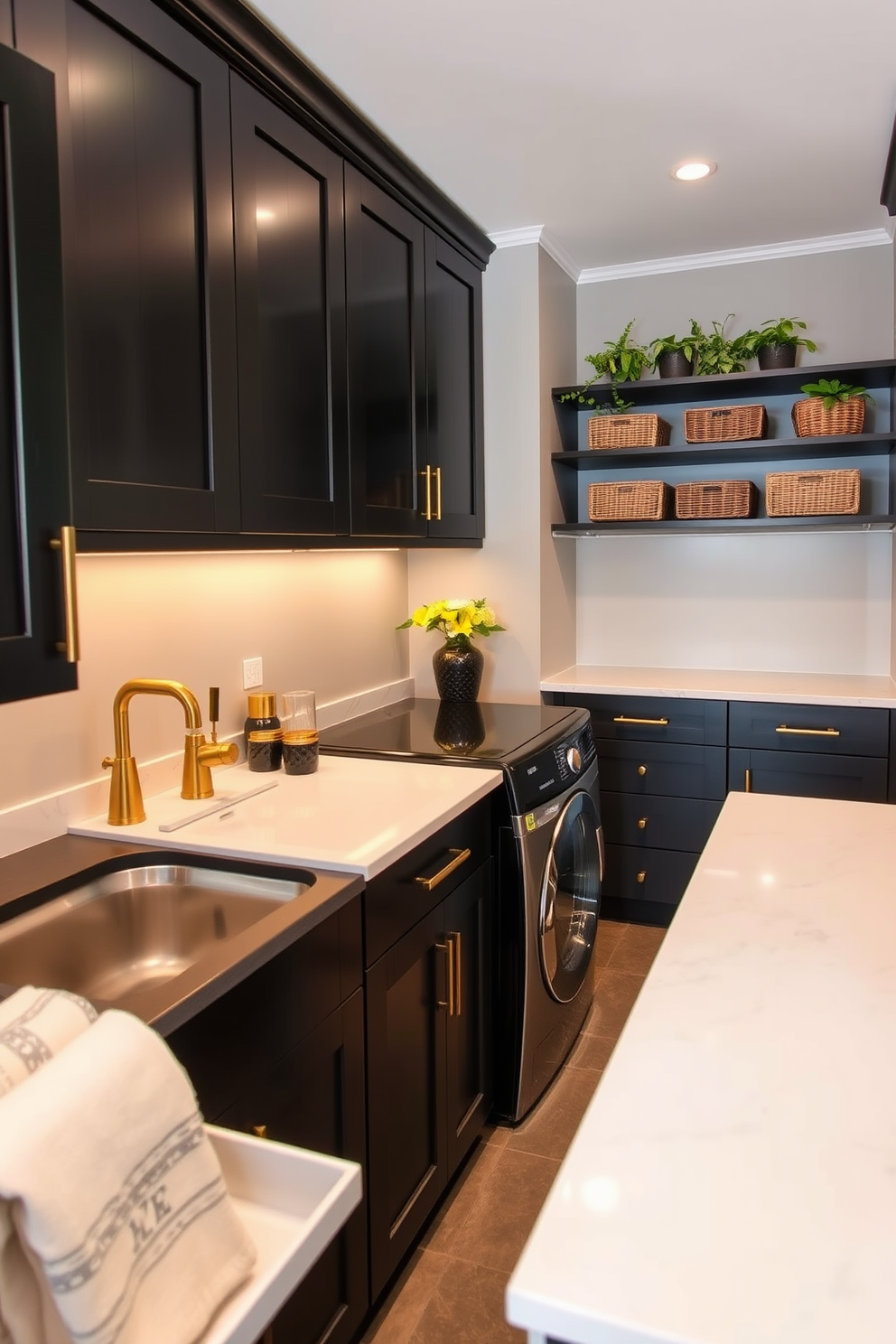 Black Laundry Room Design Ideas 19