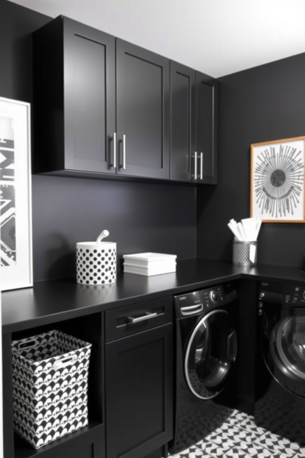 Black Laundry Room Design Ideas 21