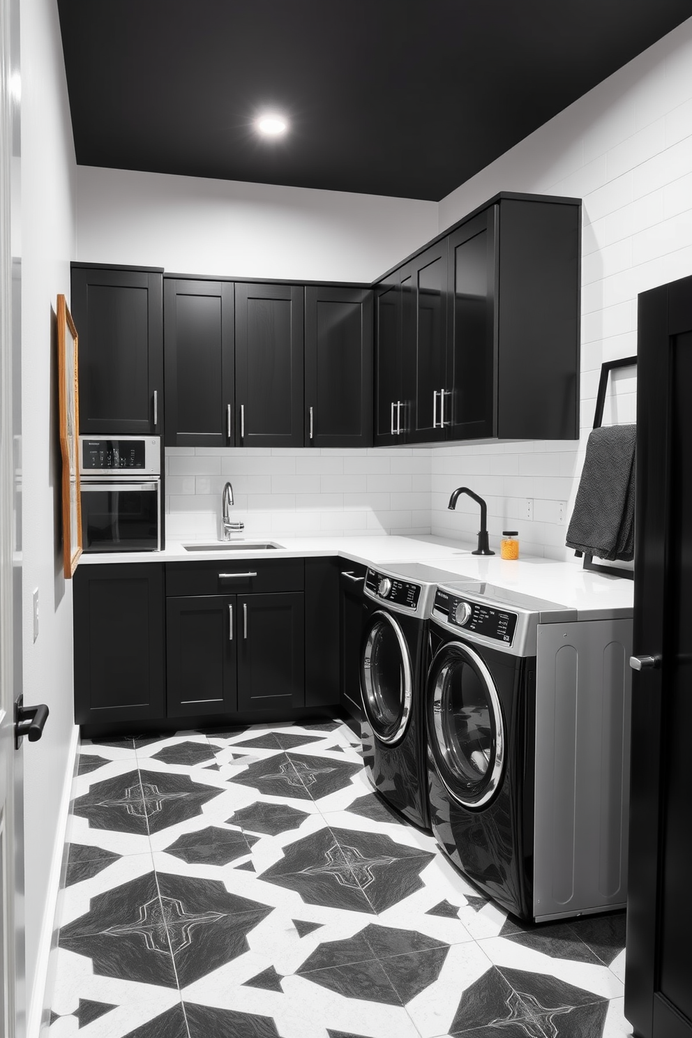 Black Laundry Room Design Ideas 23