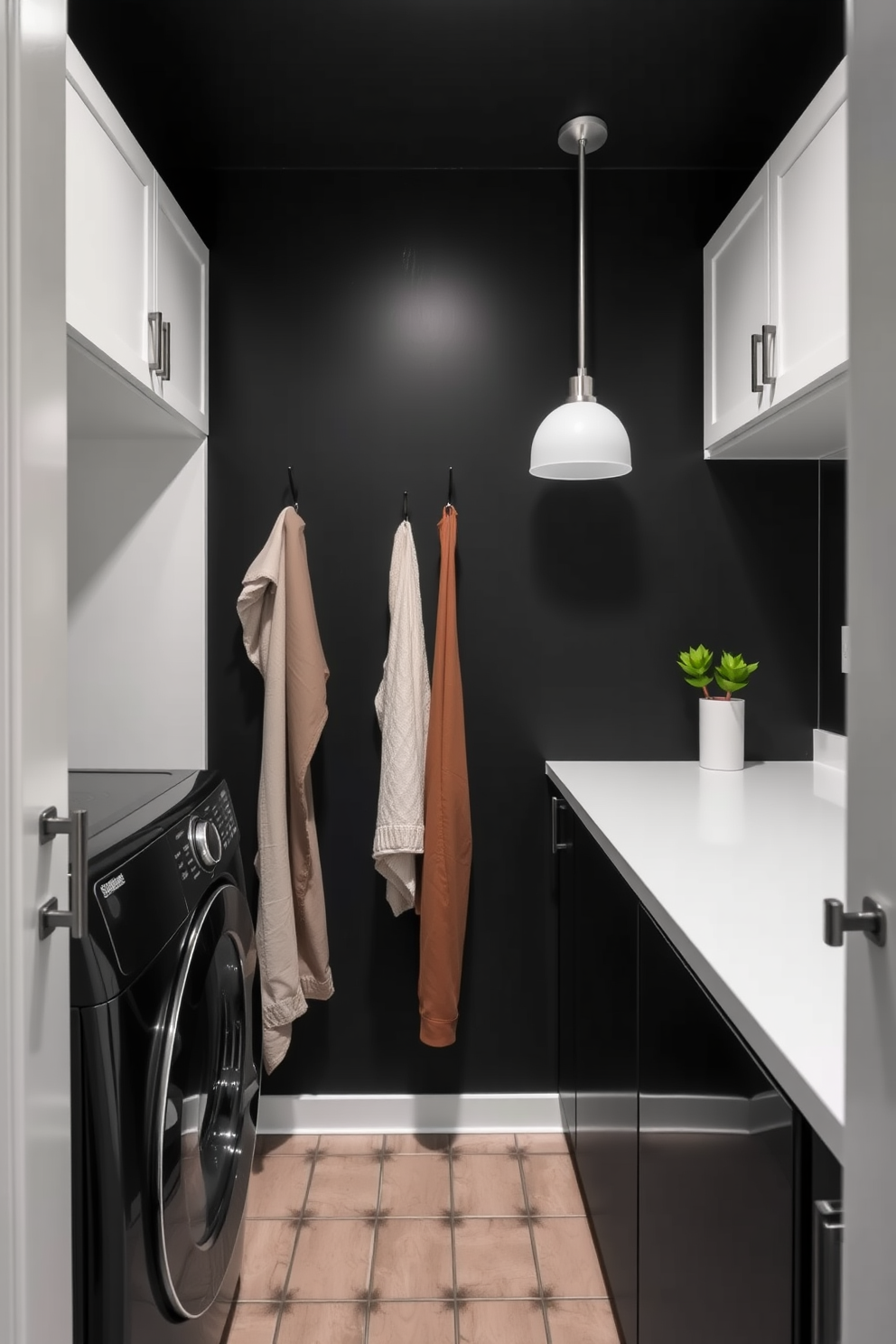 Black Laundry Room Design Ideas 26