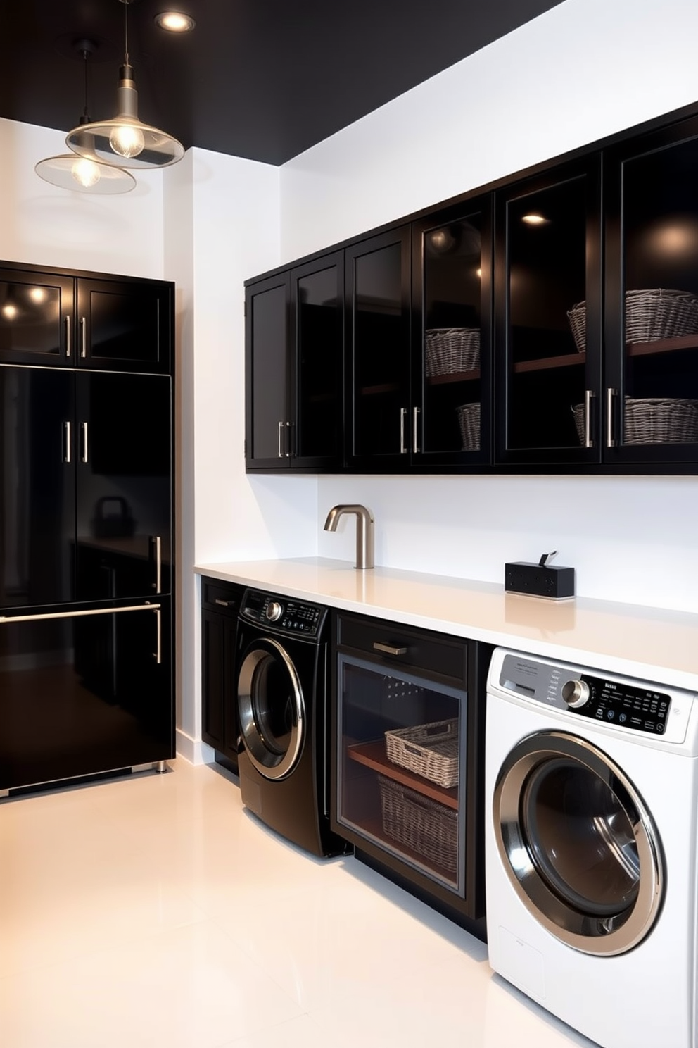 Black Laundry Room Design Ideas 29