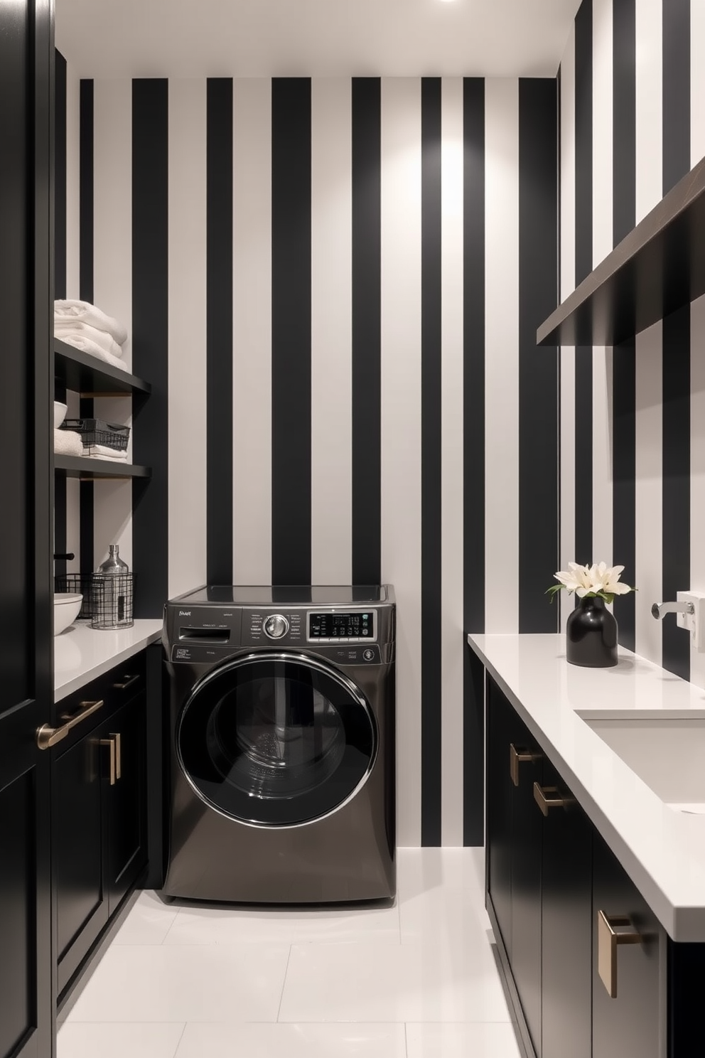 Black Laundry Room Design Ideas 3