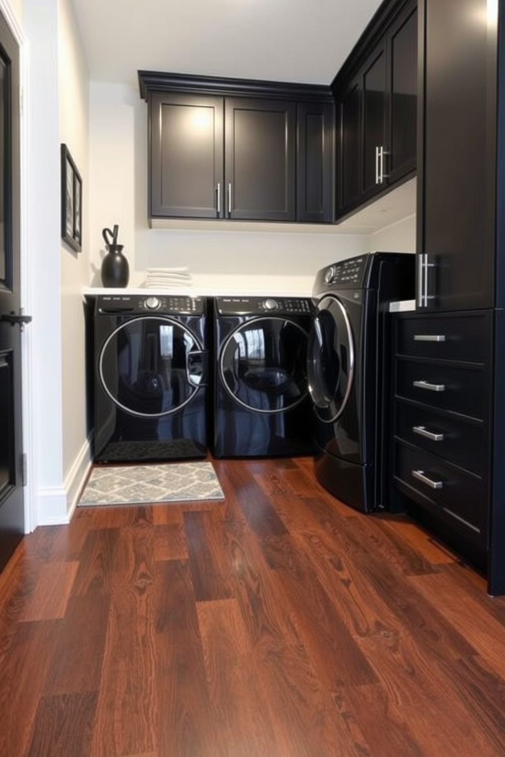 Black Laundry Room Design Ideas 5