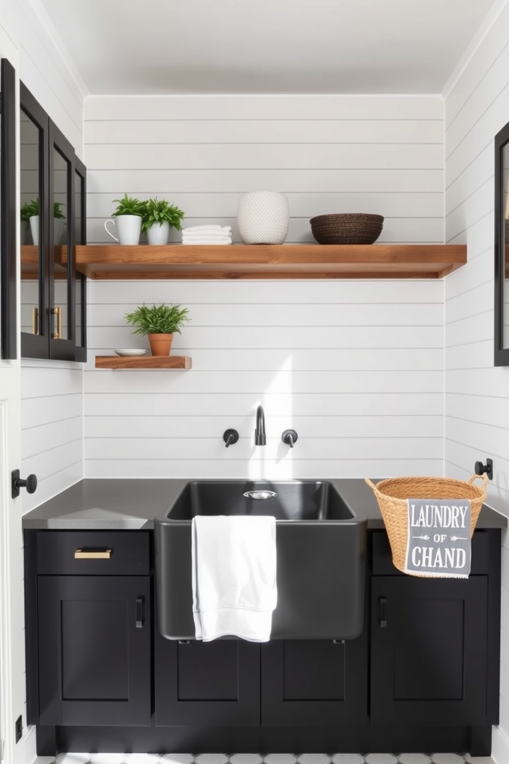 Black Laundry Room Design Ideas 9