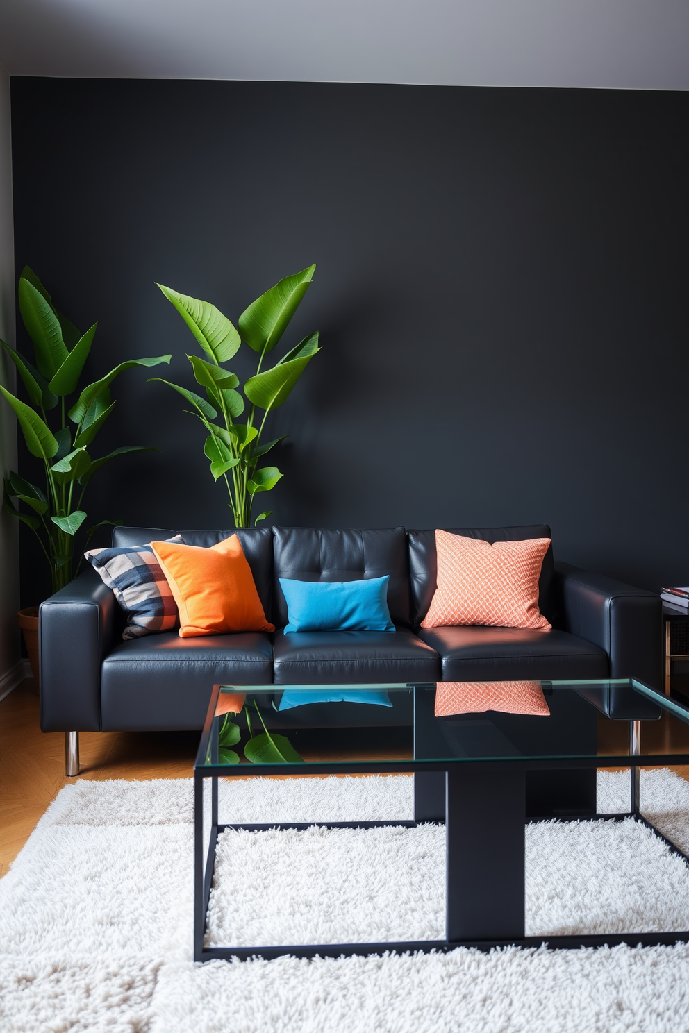 Black Living Room Design Ideas 22