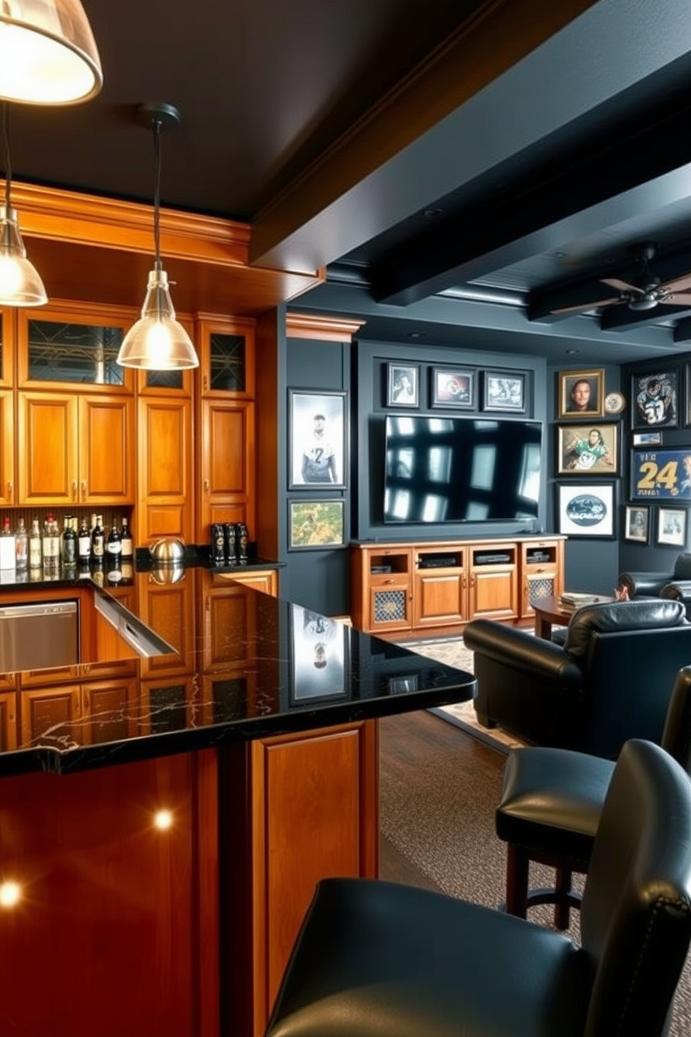 Black Man Cave Design Ideas 24