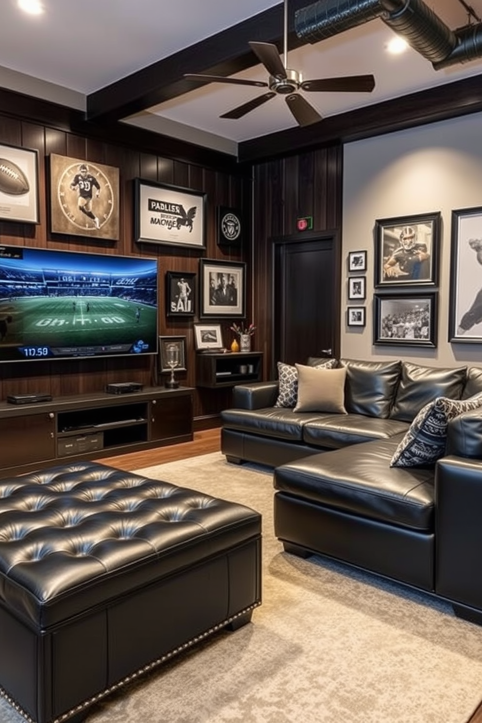 Black Man Cave Design Ideas 29