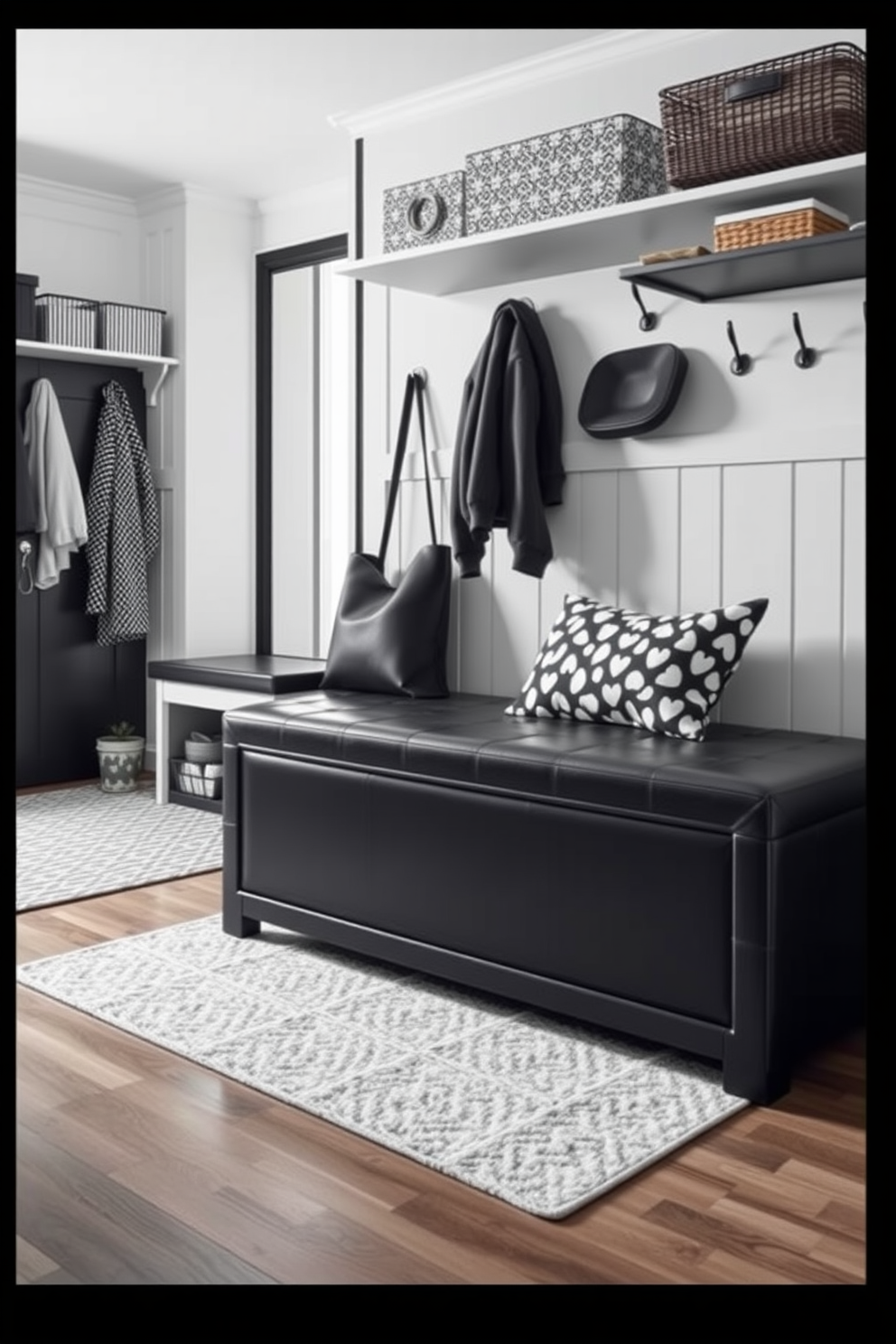 Black Mudroom Design Ideas 15