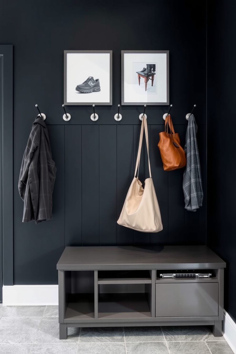 Black Mudroom Design Ideas 2