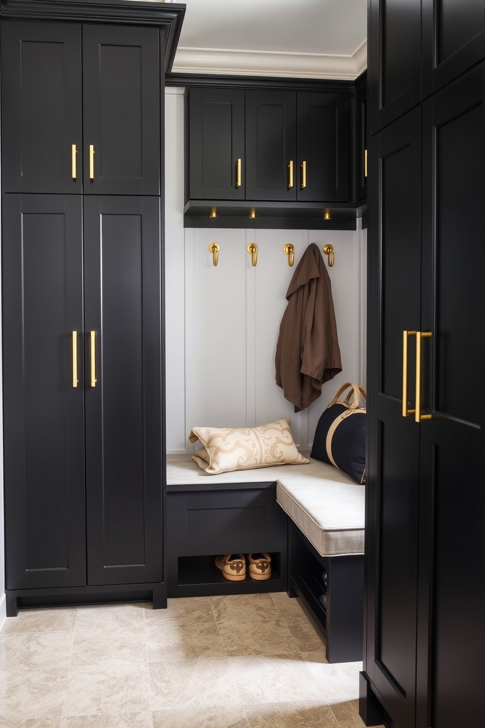 Black Mudroom Design Ideas 20