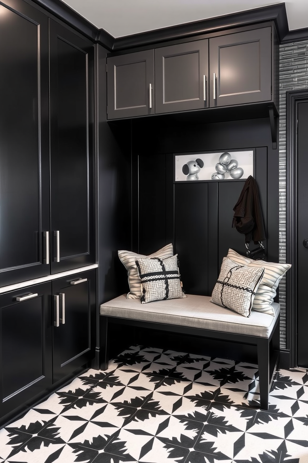 Black Mudroom Design Ideas 21