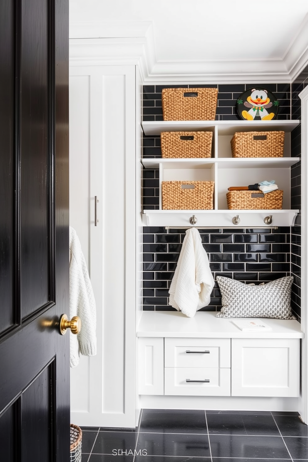 Black Mudroom Design Ideas 25