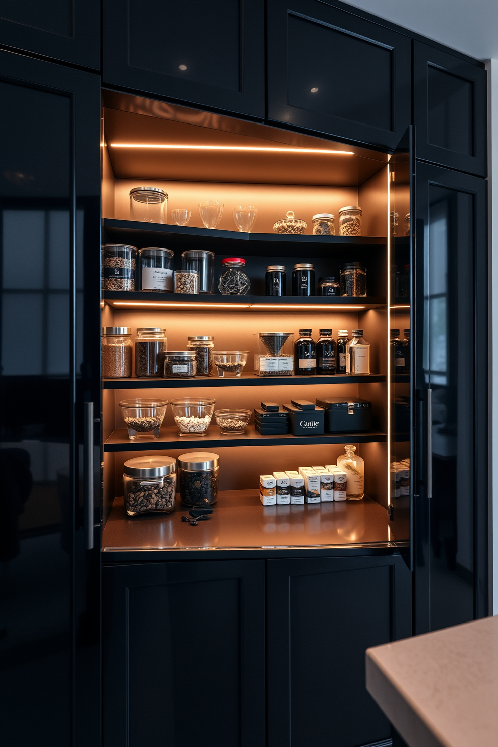 Black Pantry Design Ideas 13