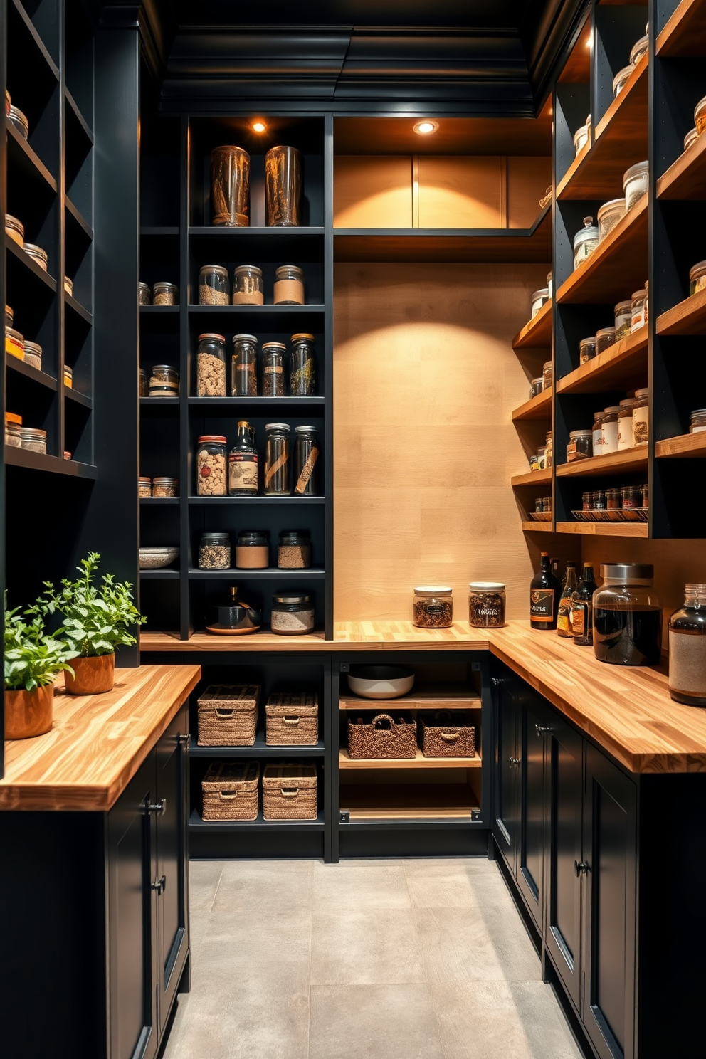 Black Pantry Design Ideas 14