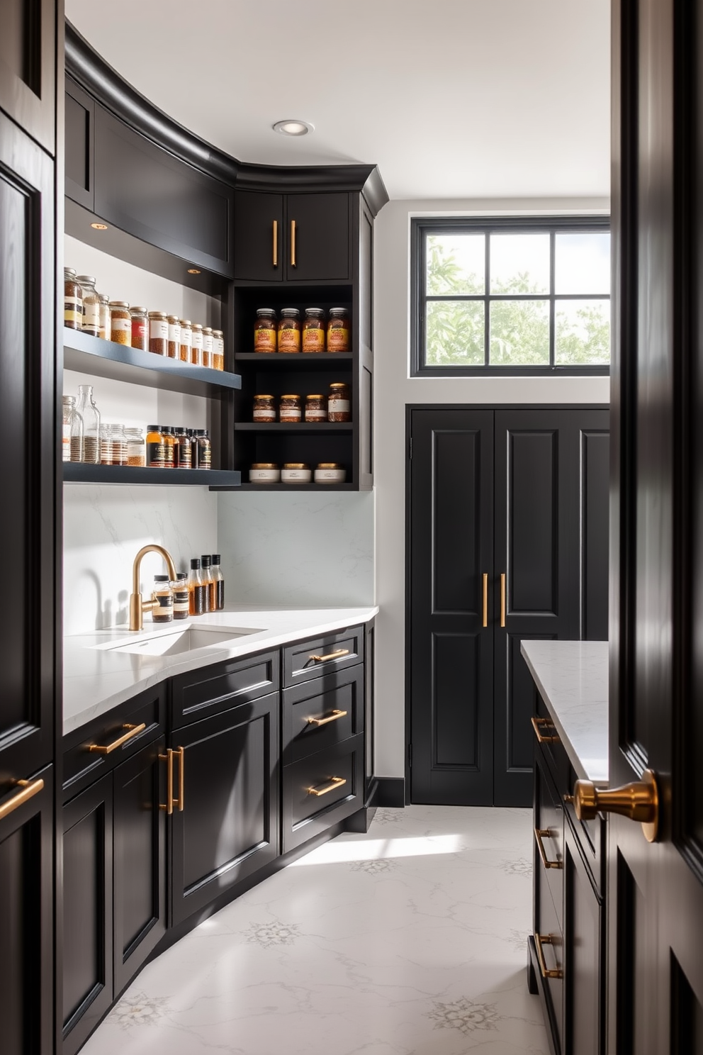 Black Pantry Design Ideas 17