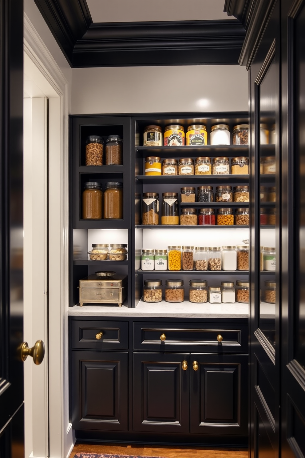 Black Pantry Design Ideas 21