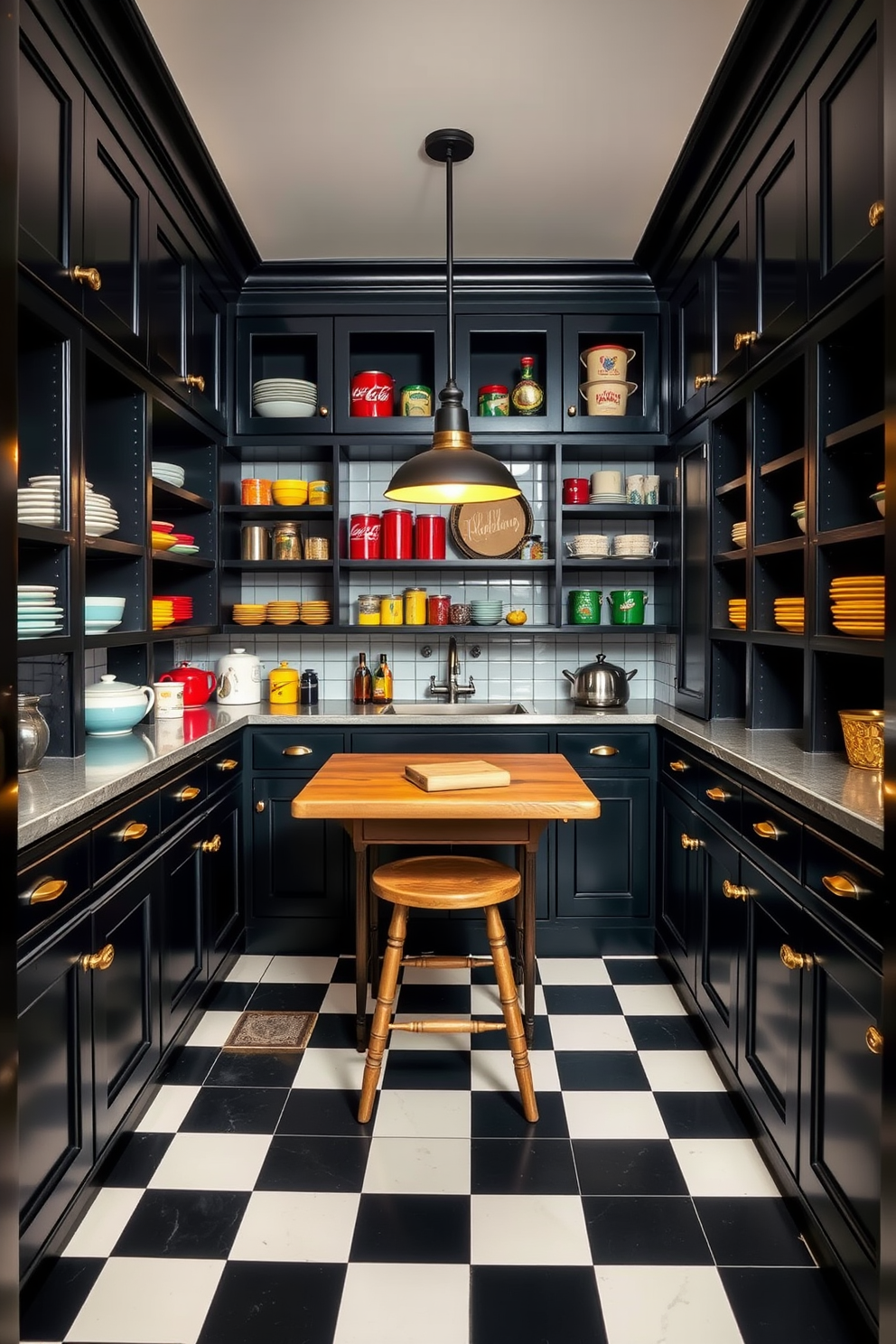 Black Pantry Design Ideas 24