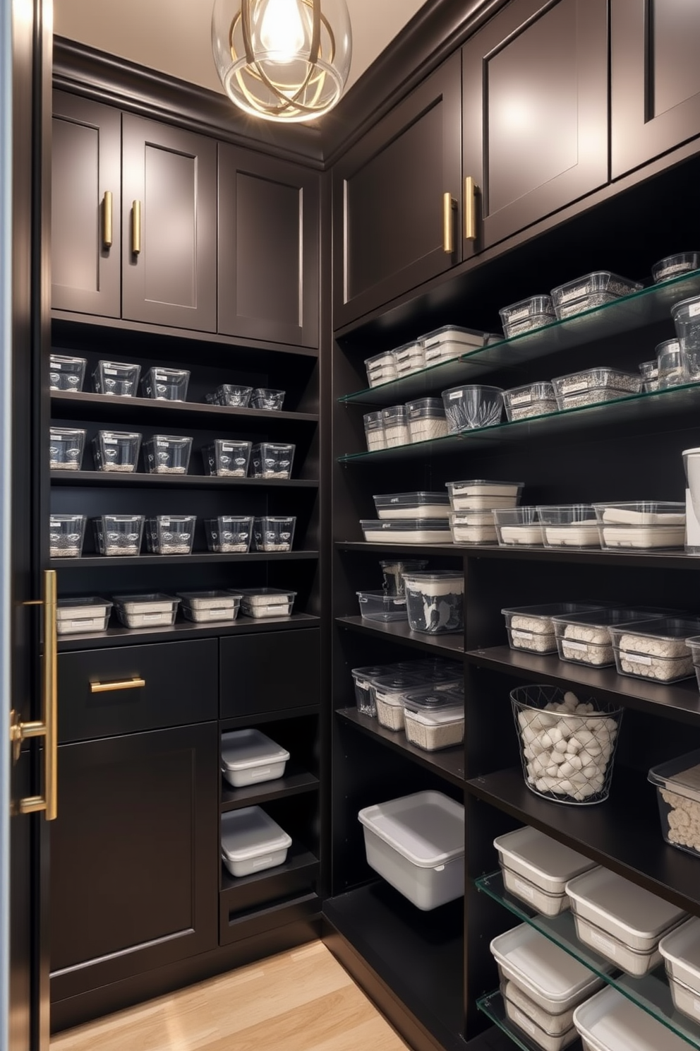 Black Pantry Design Ideas 26