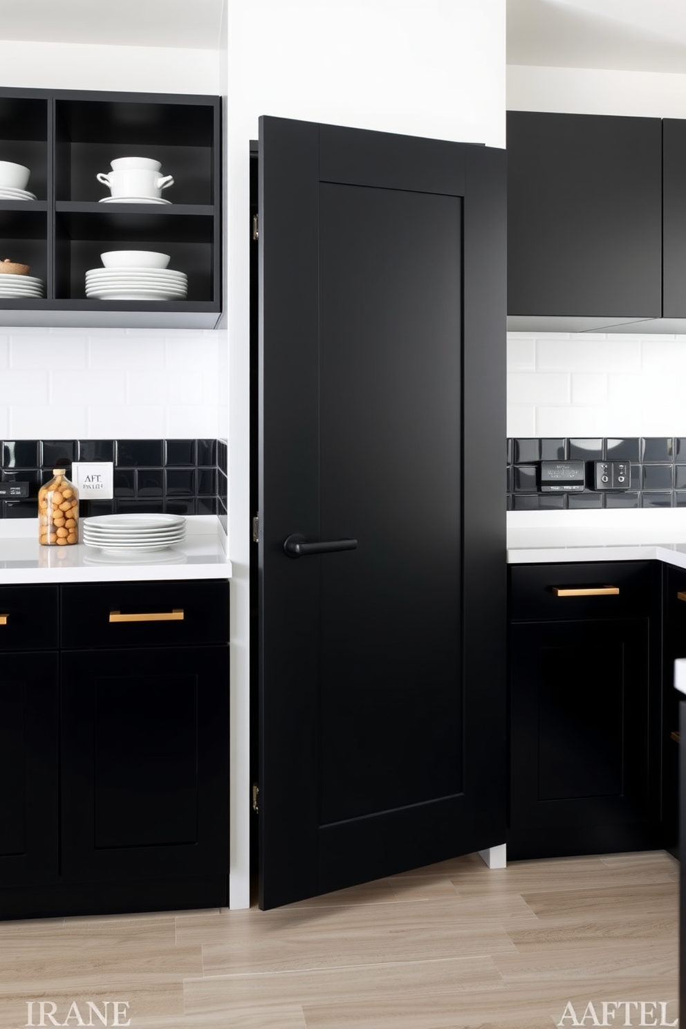 Black Pantry Design Ideas 4