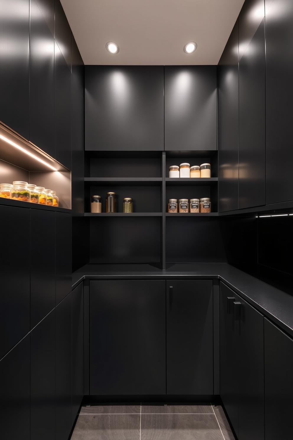 Black Pantry Design Ideas 7