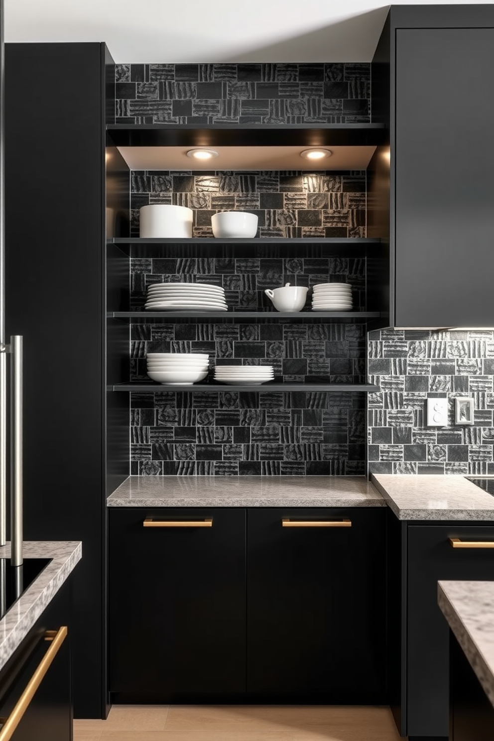 Black Pantry Design Ideas 8