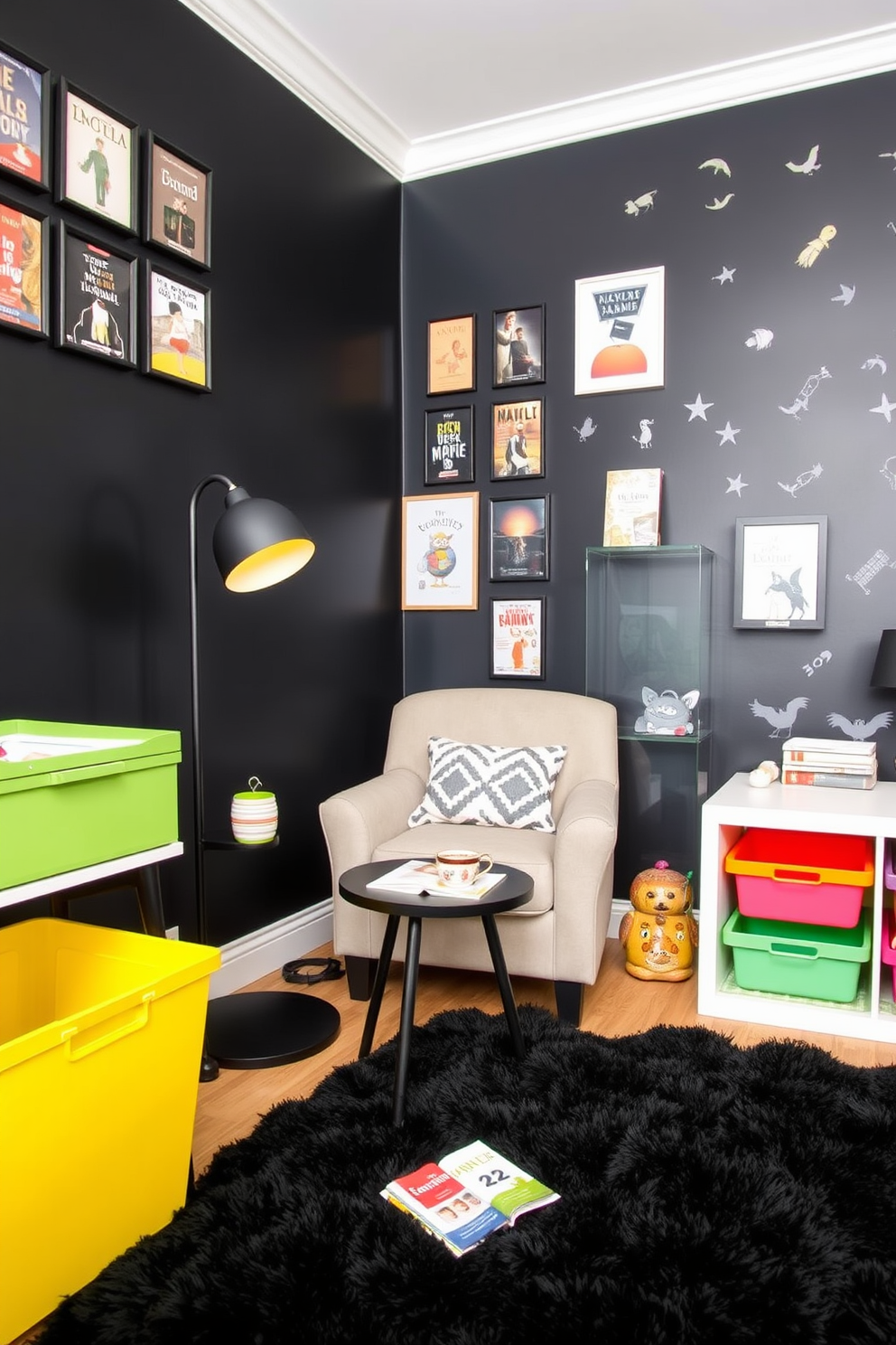 Black Playroom Design Ideas 13