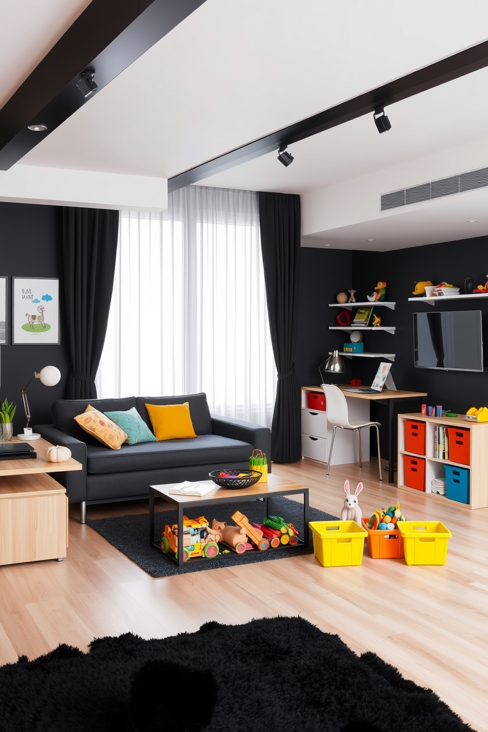 Black Playroom Design Ideas 16