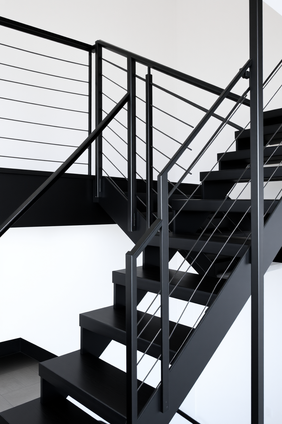 Black Staircase Design Ideas 13