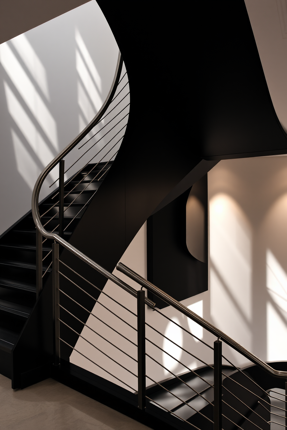 Black Staircase Design Ideas 19