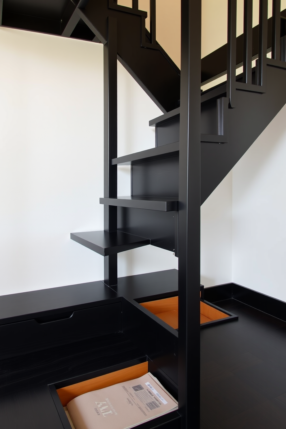 Black Staircase Design Ideas 20